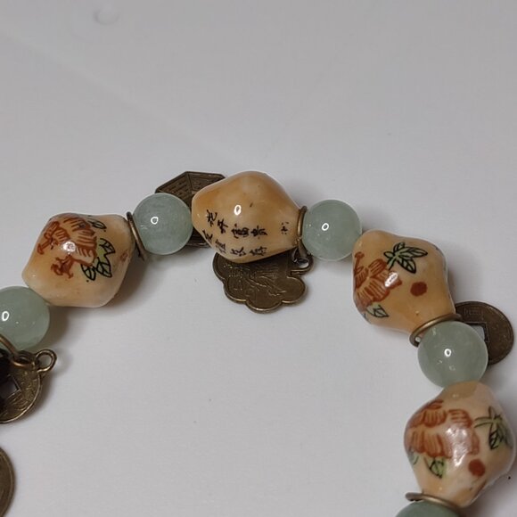 8 Inch Faux Coin Stretch Bracelet - Picture 7 of 10